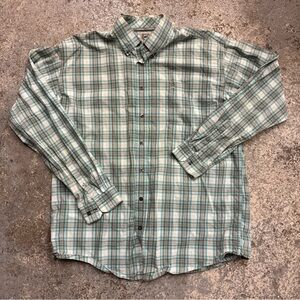 Cinch Green and White Plaid Button Down Shirt